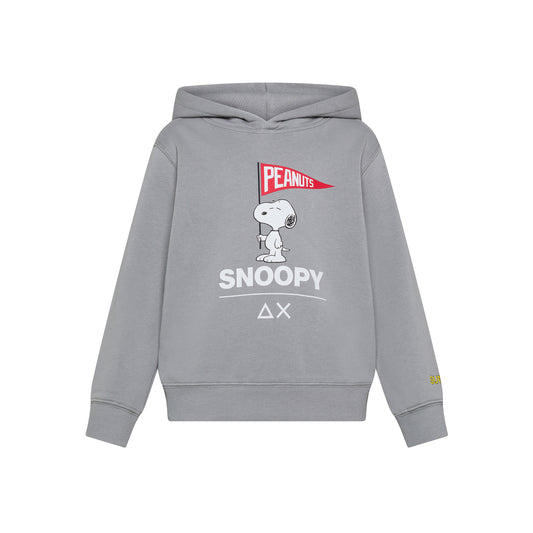 FELPA GRIGIA SNOOPY CON CAPPUCCIO