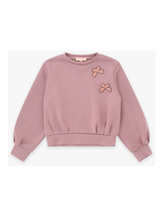 FELPA FARFALLE TONALITA MALVA