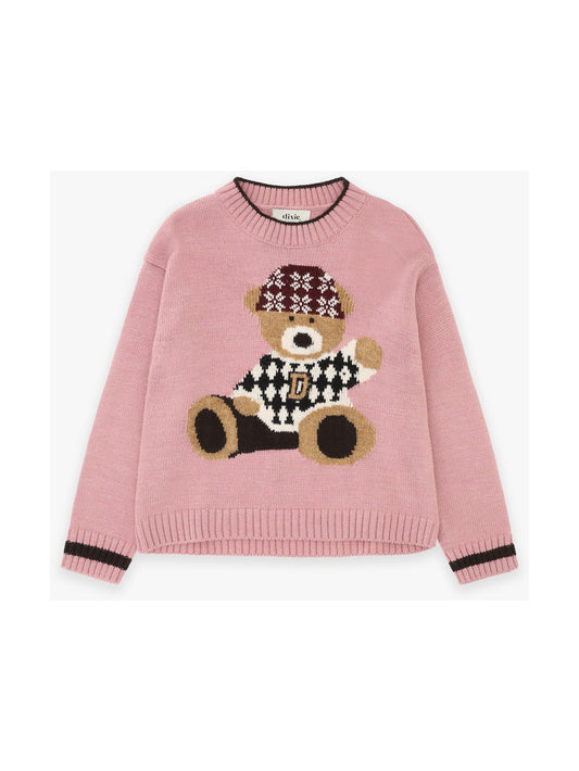 MAGLIONE ROSA STAMPA ORSO