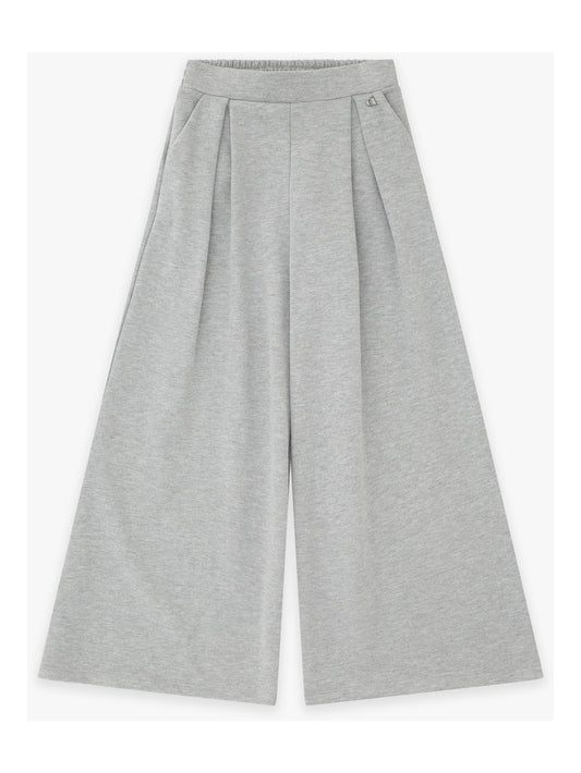 PANTALONE TUTA GRIGIO MELANGE A PALAZZO